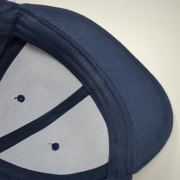 Chok Lids Snapback Cap Blue One Size Adjustable Vented Holes 6 Panel Blank - Picture 8 of 10